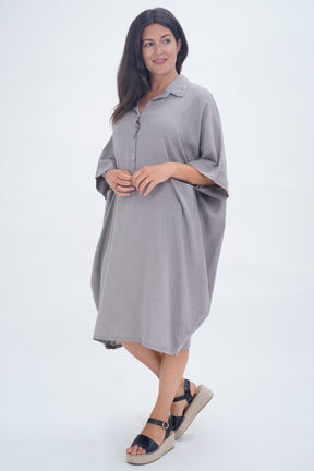 Made In Italy Verona Linen Pocket Dress