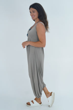 Made In Italy Alba Plain Harem Jumpsuit