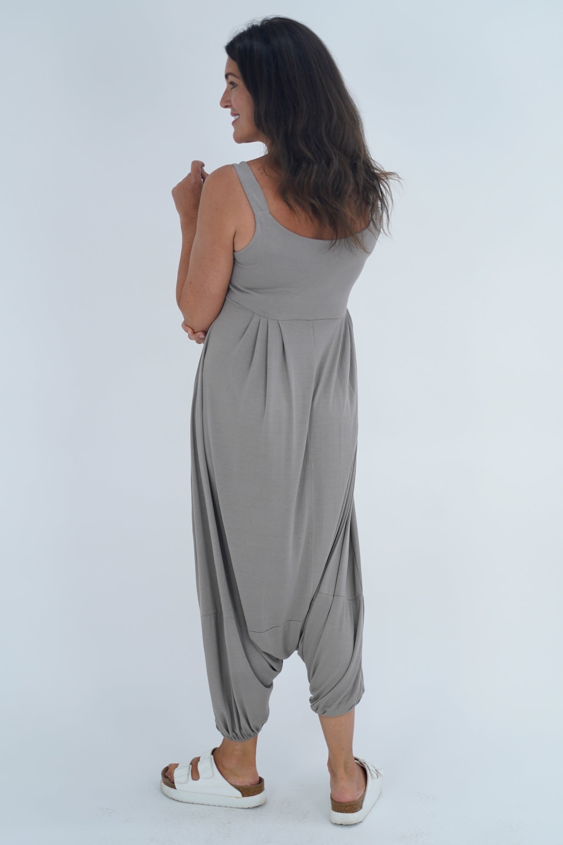 Made In Italy Alba Plain Harem Jumpsuit