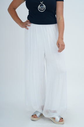 Made In Italy Arabella Pure Silk Trousers